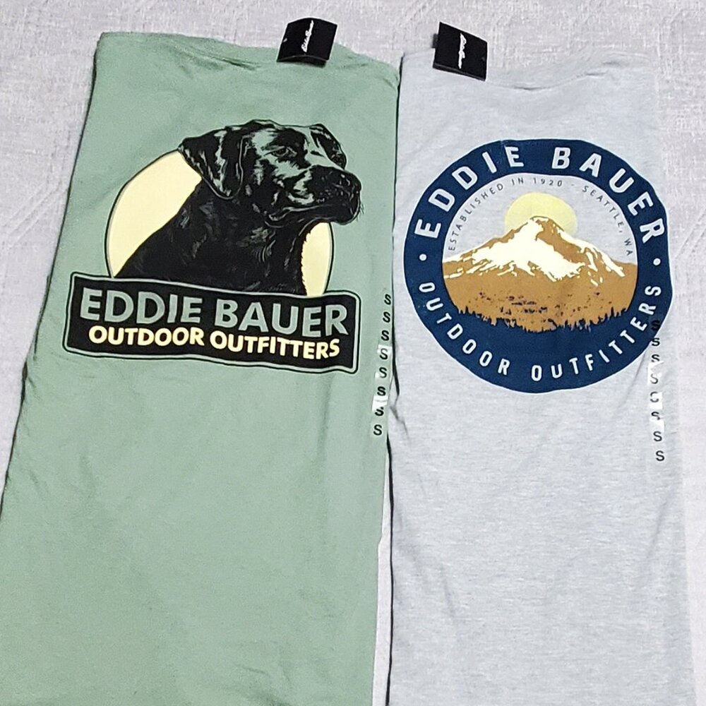 SALE!!! NWT! -2 Eddie Bauer Outdoor Outfitters Men's Crew Shirts Size: S - Picture 3 of 10